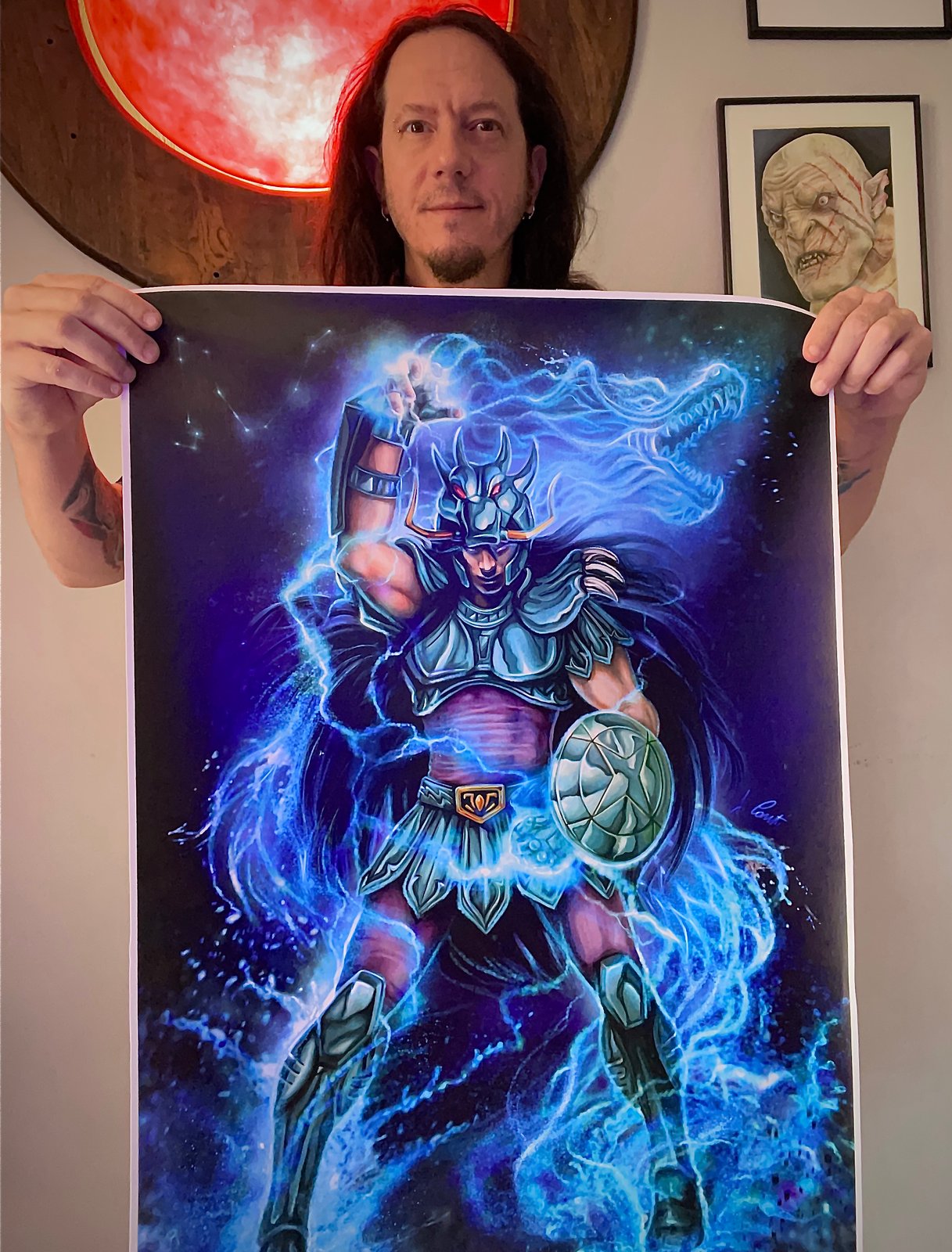 Saint Seiya - Shiryu maxi-print on 400gr. fine art canvas limited